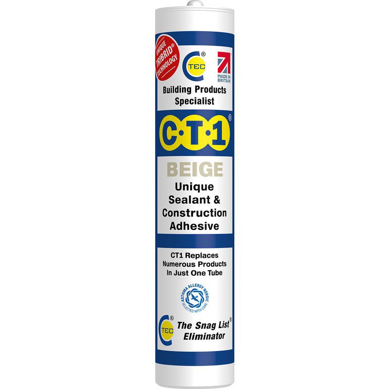 CT1 Sealant & Adhesive 290ml - Beige - RAL1013 Main Image