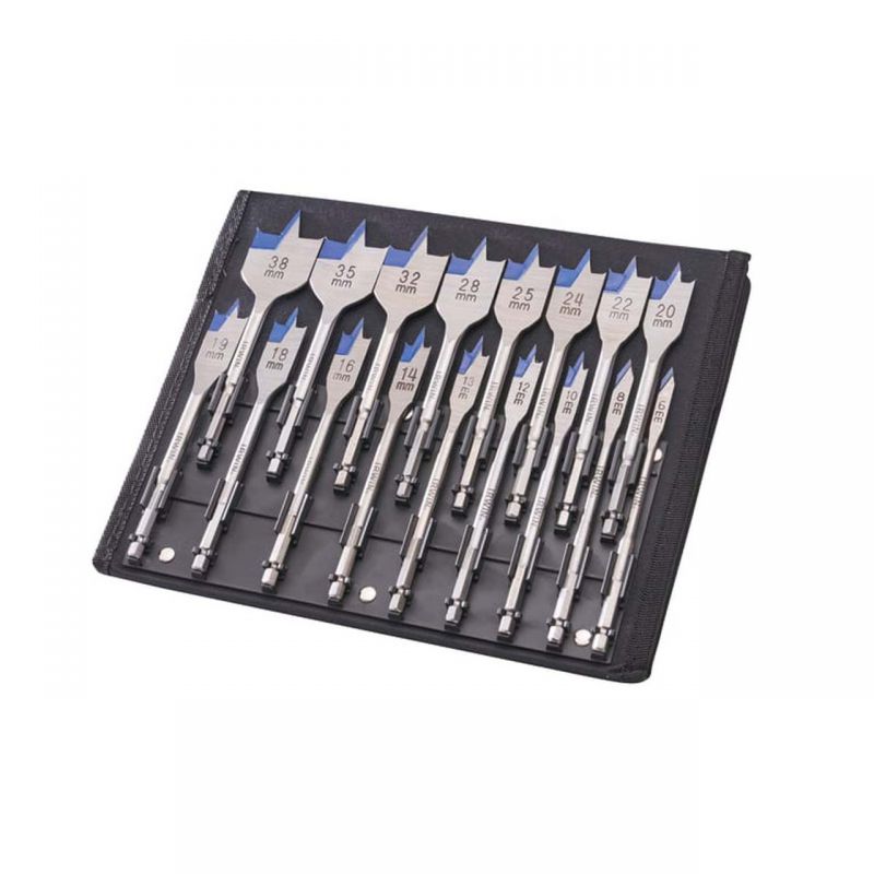 Irwin Tools 17 Piece 4X Blue Groove Flat Bit Set Main Image