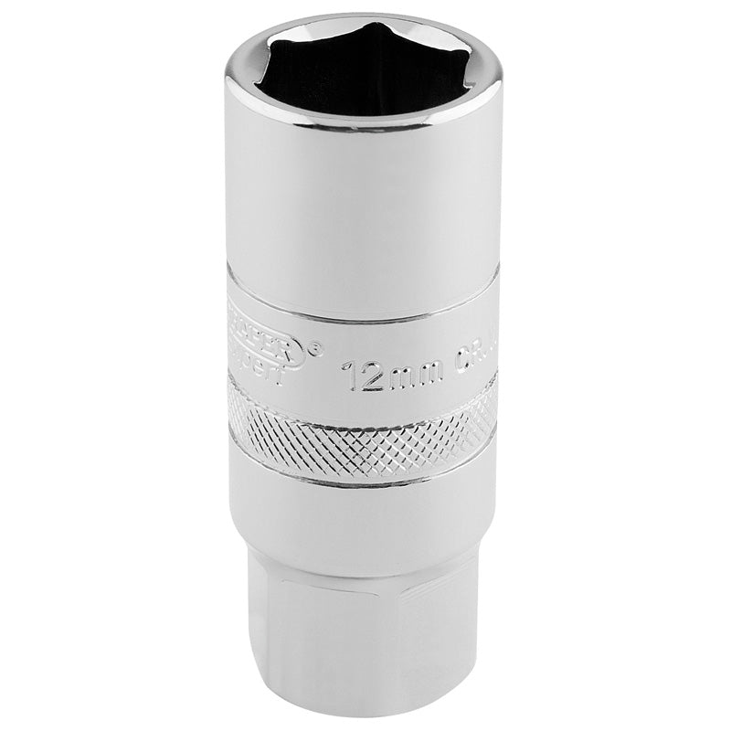 Draper 12mm Thread 6 Point Spark Plug Socket, 1/2  Sq. Dr., 18mm Main Image