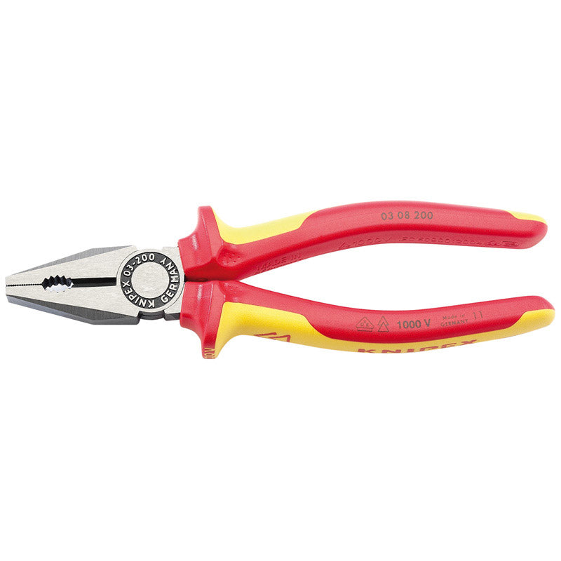 Draper Knipex 03 08 200UKSBE VDE Fully Insulated Combination Pliers, 200mm Main Image