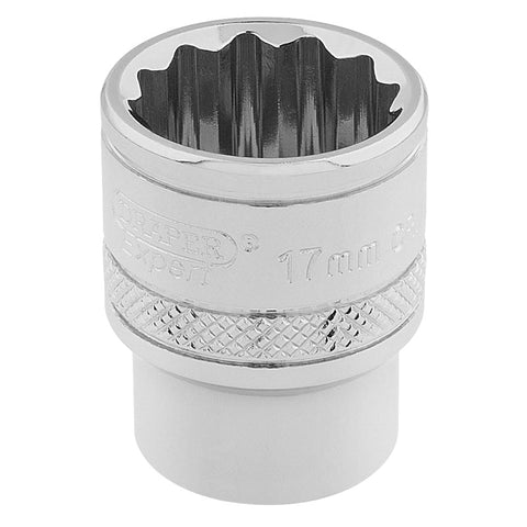 Draper HI-TORQ 12 Point Socket, 3/8  Sq. Dr., 17mm Main Image