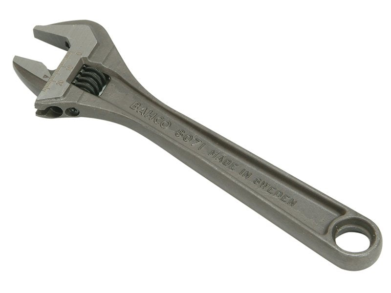 Bahco Black Adjustable Wrench 200mm (8in)-8071 Main Image