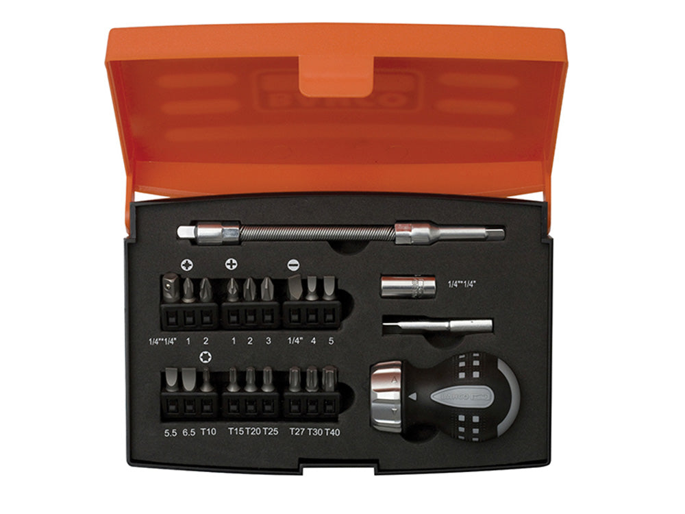 Bahco Stubby Ratchet Screwdriver Set, 22 Piece-808050S-22 Main Image