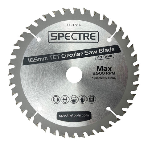 Spectre 165mm 40-tooth TCT Circular Saw Blade Main Image
