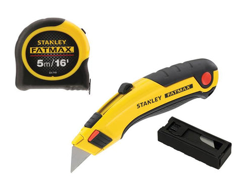 STANLEY FatMax Triple Pack - Tape, Retractable Knife and Blades-FMHT43257-0 Main Image