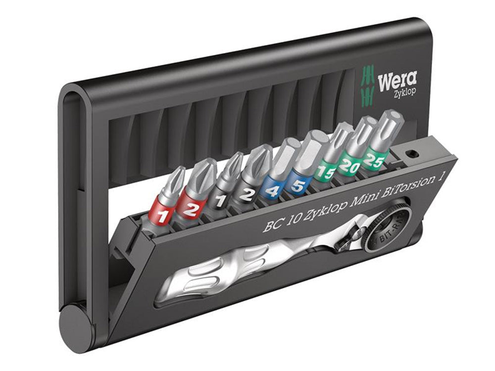 Wera Bit-Check 10 Zyklop Mini BiTorsion 1 Set, 10 Piece 05057418001 Main Image