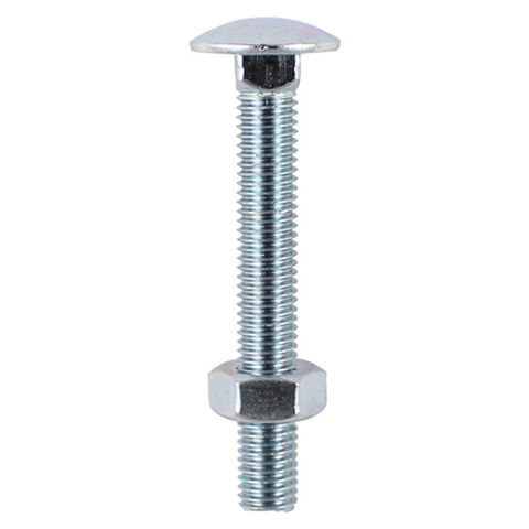 Carriage Bolt (DIN 603) & Hex Nut (DIN 934) - Zinc