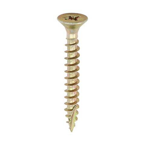 Classic Multi-Purpose Screws - PZ - Double Countersunk - Yellow