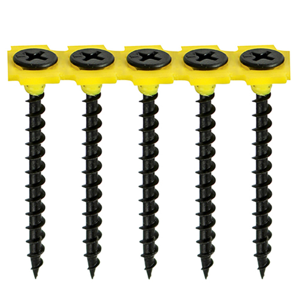 Collated Drywall Screws - Coarse Thread - PH - Bugle - Black Main Image