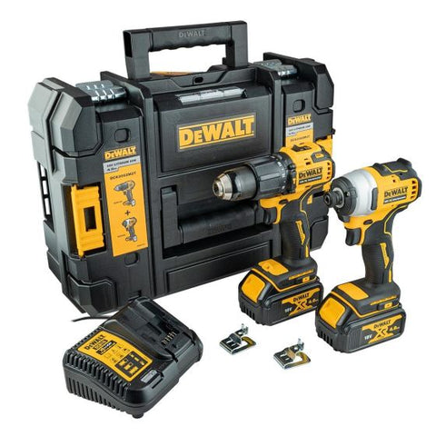 DeWalt DCK2062M2T Brushless 18v XR Combi Drill & Impact Driver Twin Kit inc 2x 4.0Ah Batts Main Image