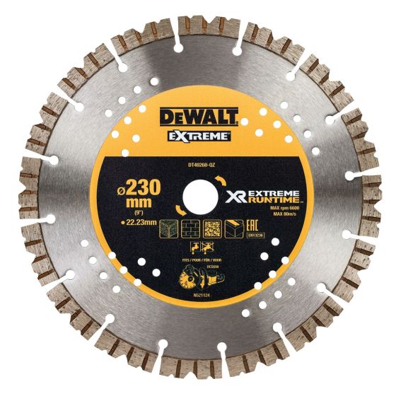 DeWalt DT40260-QZ 230 x 22.23mm Extreme Diamond Wheel for DCS690