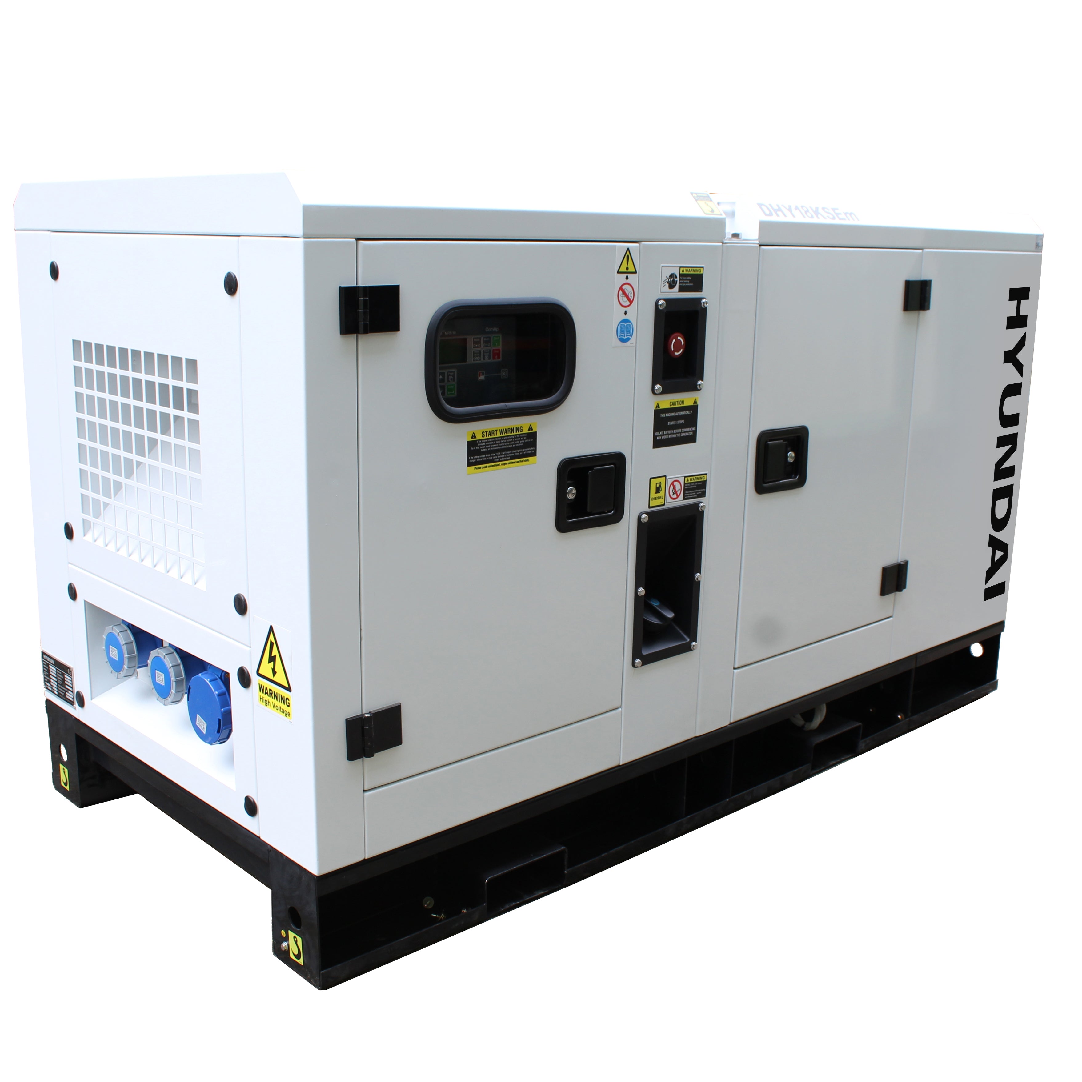 Hyundai 18kW-225kVA Single Phase Diesel Generator - DHY18KSEm Main Image