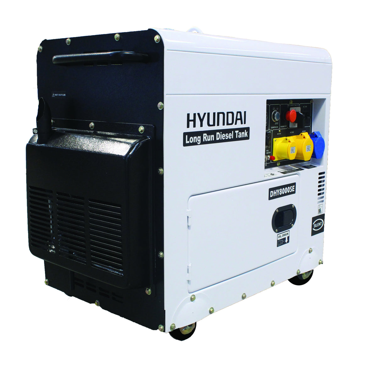 Hyundai 6kW-75kVA Long Run Standby Diesel Generator Single Phase - DHY8000SELR Main Image