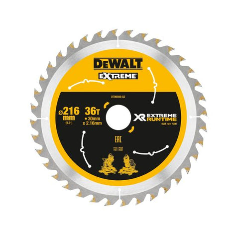 DeWalt DT99569-QZ XR Xtreme Runtime 216mm x 30mm x 36T CSB Circular Saw Blade Main Image