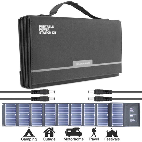 Hyundai H60 60W Portable and Foldable Solar Charger With USB and DC Connectivity Main Image