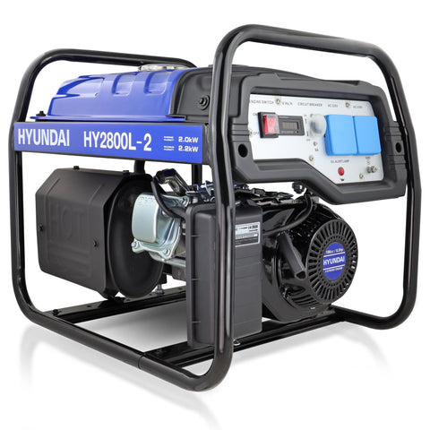 Hyundai 22kW - 275kVa* Recoil Start Site Petrol Generator - HY2800L-2 Main Image