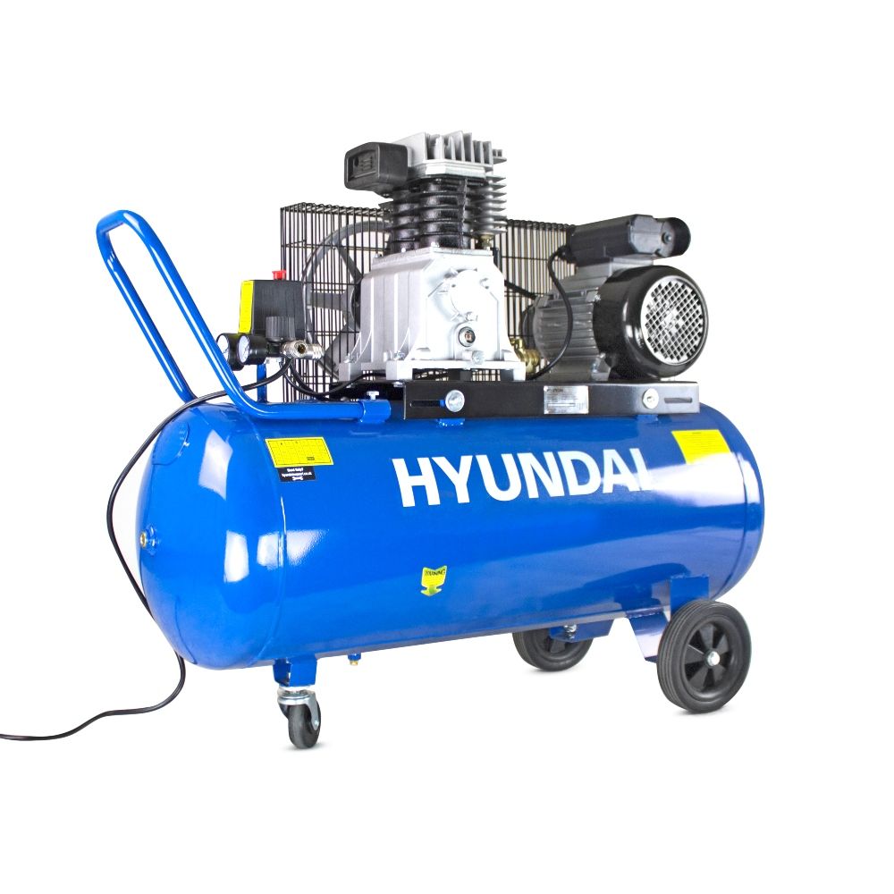 Hyundai 100 Litre Air Compressor, 14CFM-145psi, Twin Cylinder, Belt Drive 3hp - HY3100P Main Image