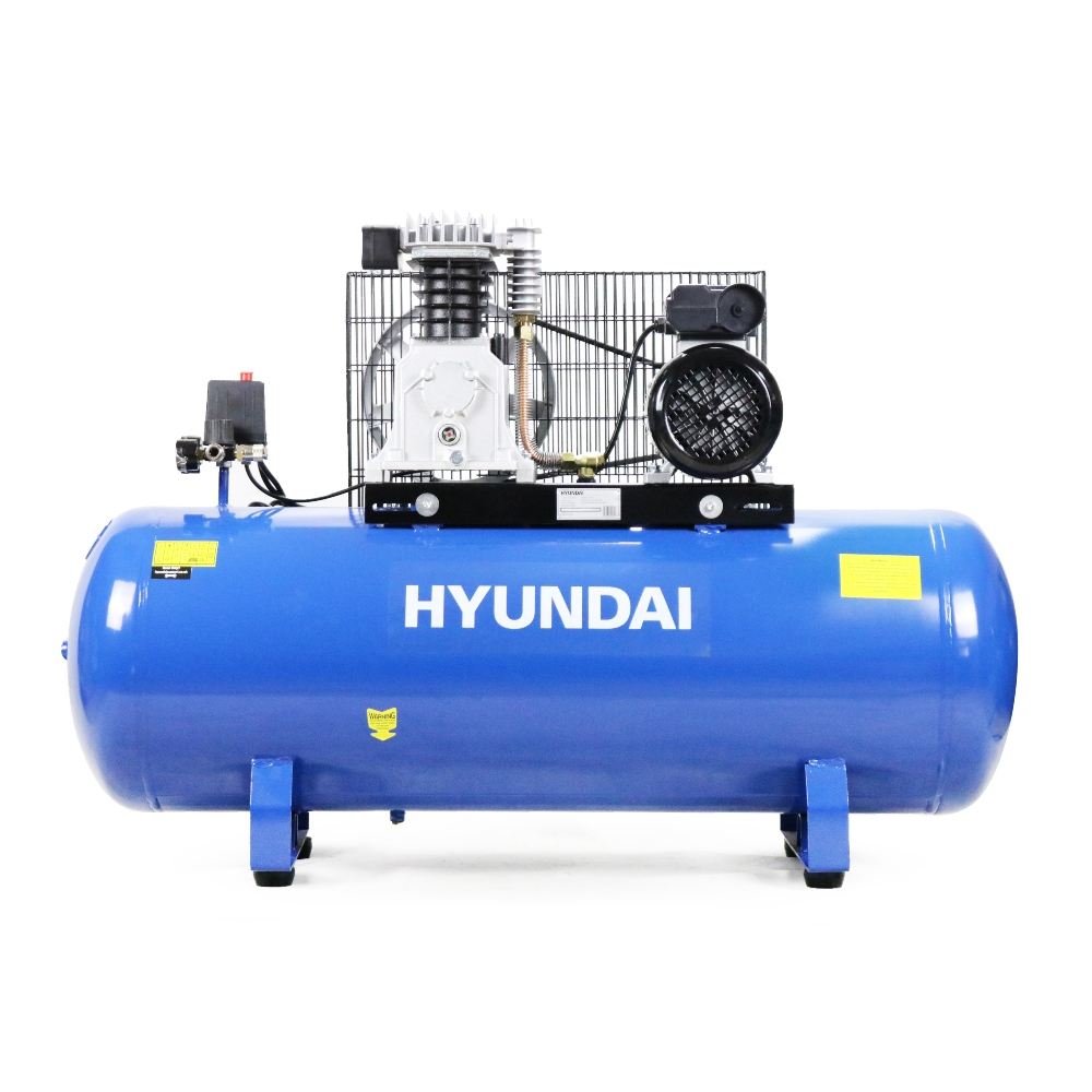 Hyundai 150 Litre Air Compressor, 14CFM-145psi, Twin Cylinder, Belt Drive 3hp - HY3150S Main Image