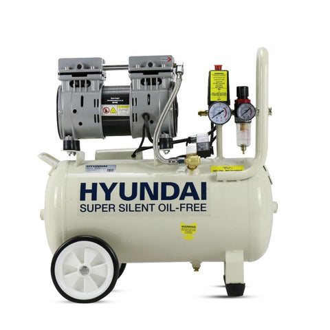 Hyundai 24 Litre Air Compressor, 52CFM-100psi, Silenced, Oil Free, Direct Drive 1hp - HY7524 Main Image