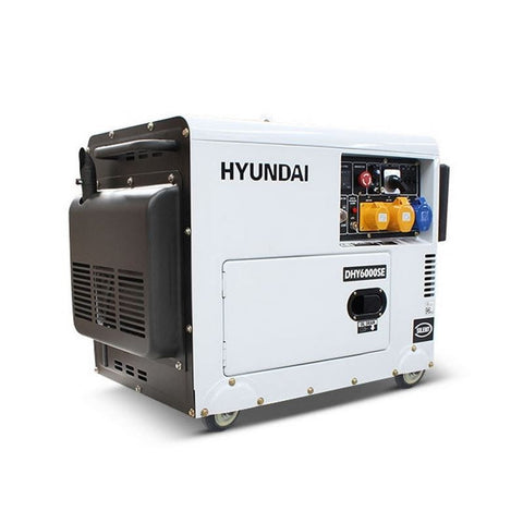 Hyundai 52kW-65kVA Silenced Standby Single Phase Diesel Generator - DHY6000SE Main Image