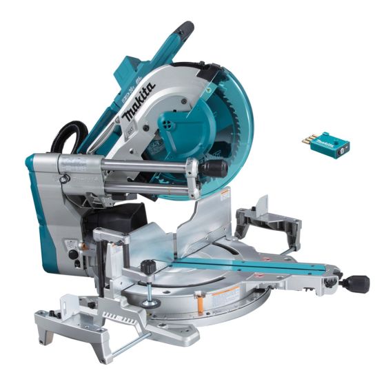 Makita DLS211ZU Twin 18v LXT 305mm Slide Compound Mitre Saw Body Only inc AWS Chip Main Image