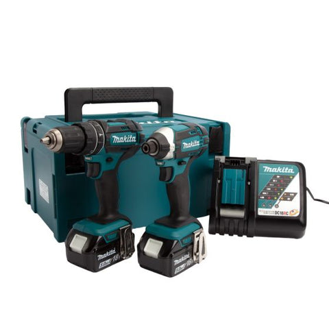 Makita DLX2131TJ 18v LXT Cordless Twin Kit DHP482 Combi & DTD152 Impact Driver inc 2x 5.0Ah Batts Main Image