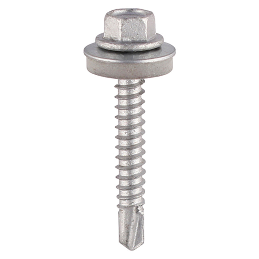 Self-Drilling Screws - Hex - For Light Section Steel - Exterior - Silver - With EPDM Washer Main Image